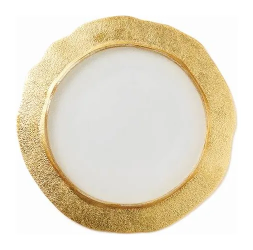 VIETRI Rufolo Glass Gold Organic Service Plate/Charger at Galleria Riverside