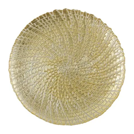 VIETRI Rufolo Glass Gold Crocodile Service Plate/Charger at Galleria Riverside