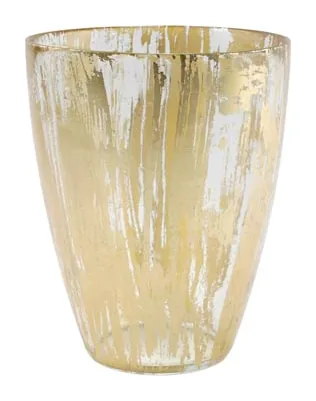 VIETRI Rufolo Glass Gold Brushstroke Vase at Galleria Riverside