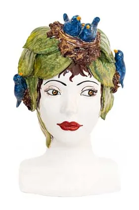 VIETRI Sicilian Heads Bluebirds Head at Galleria Riverside
